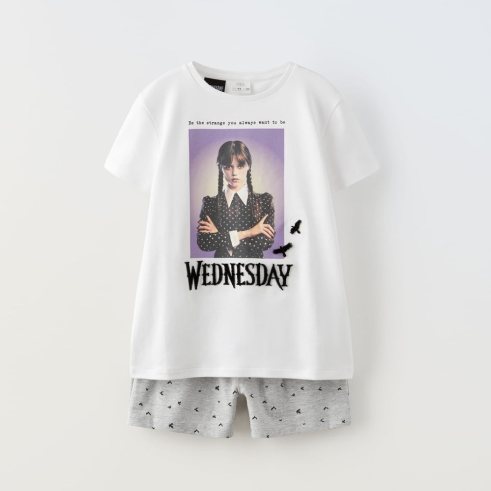 WEDNESDAY @ T-SHIRT AND SHORTS PAJAMA SET
